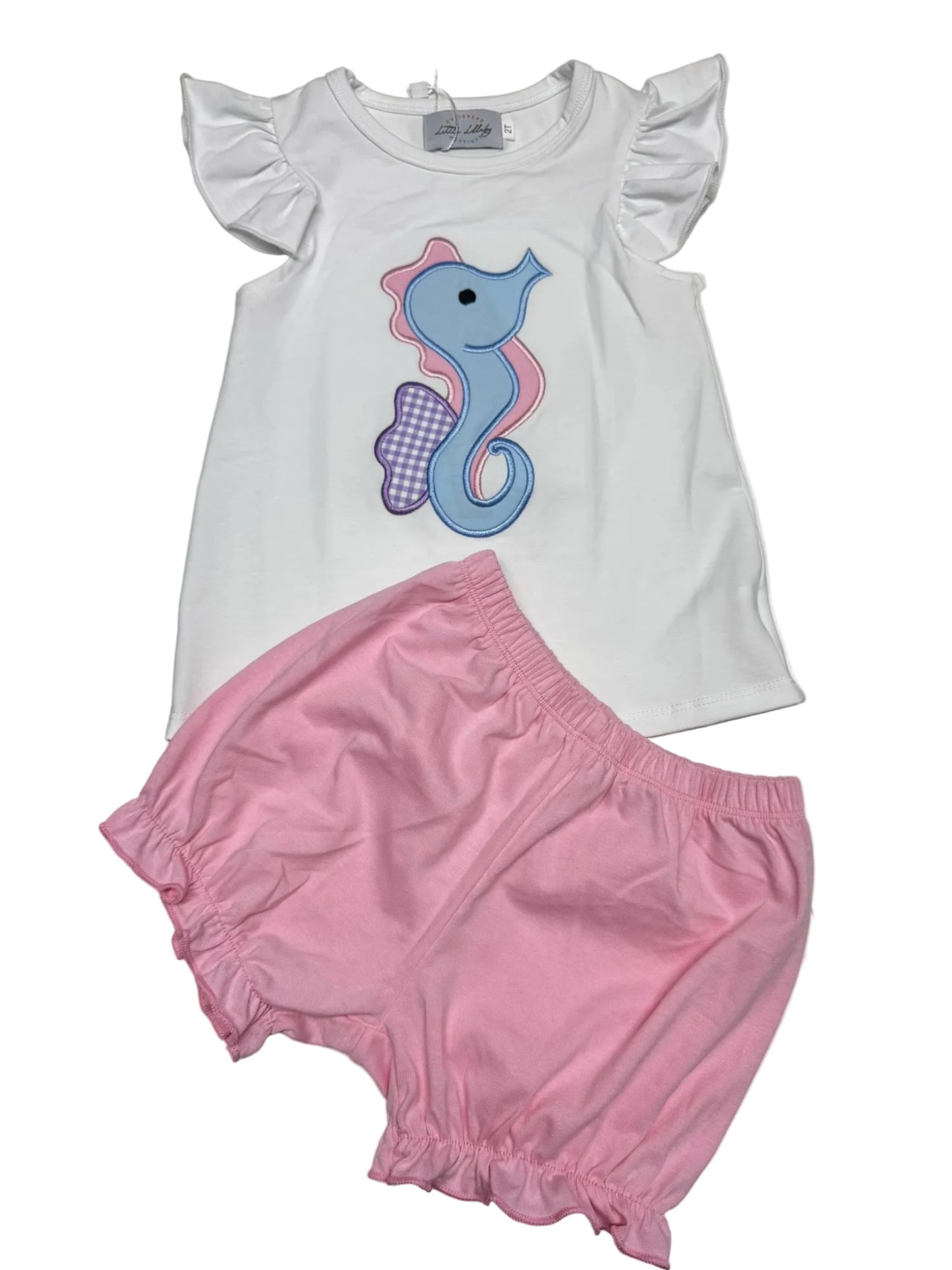 Girls Seahorse Short Set