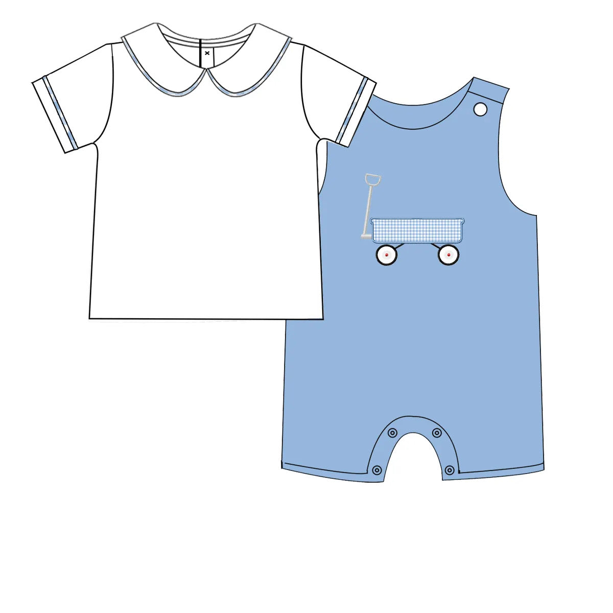 Boys Wagon Jon Jon with Undershirt