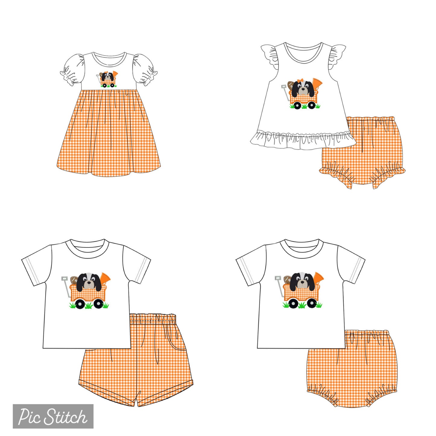Boys Dog Football Short Set
