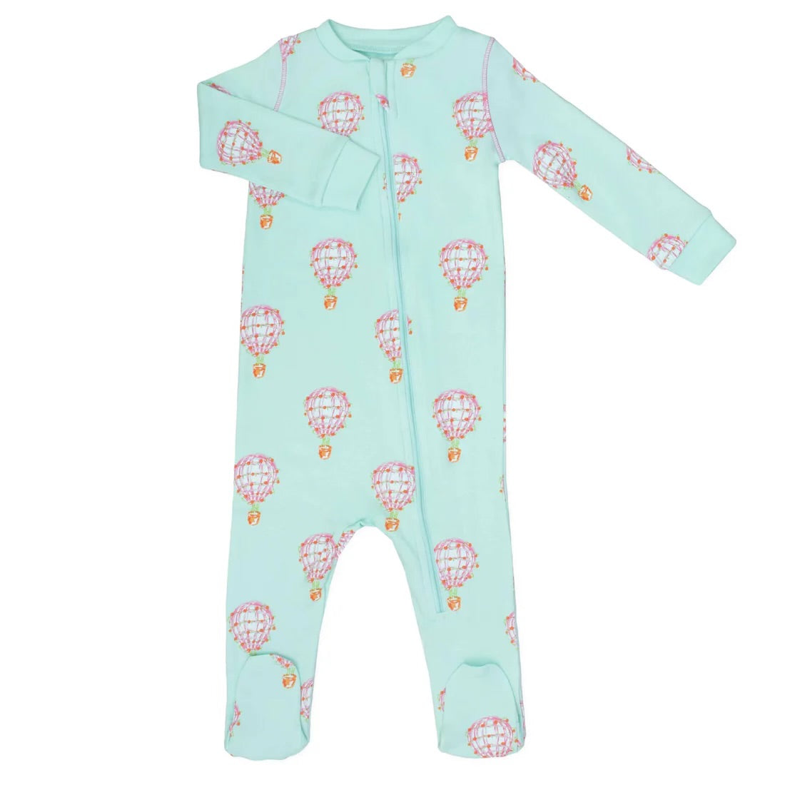 Pink Hot Air Balloon Footed Pajama Set