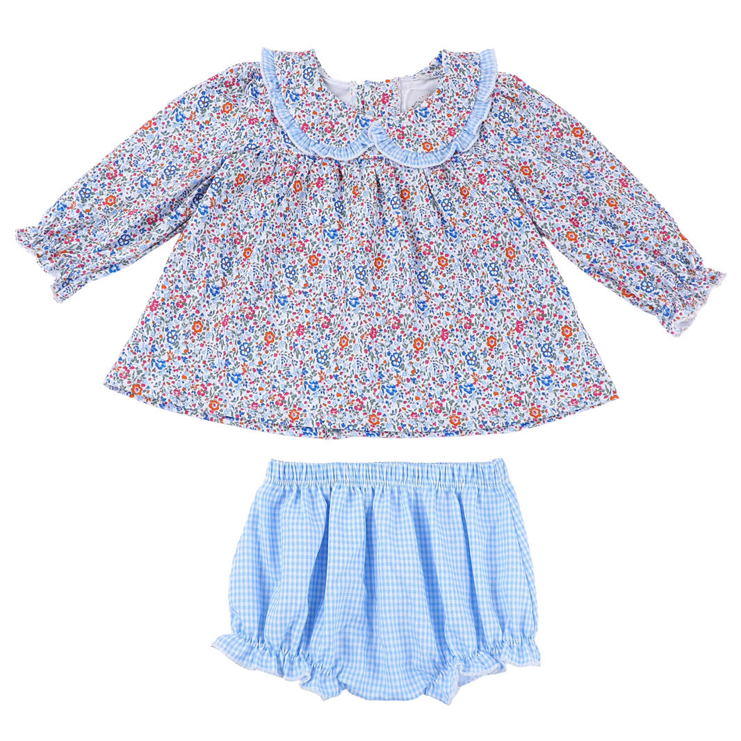 Girls Floral Diaper Set
