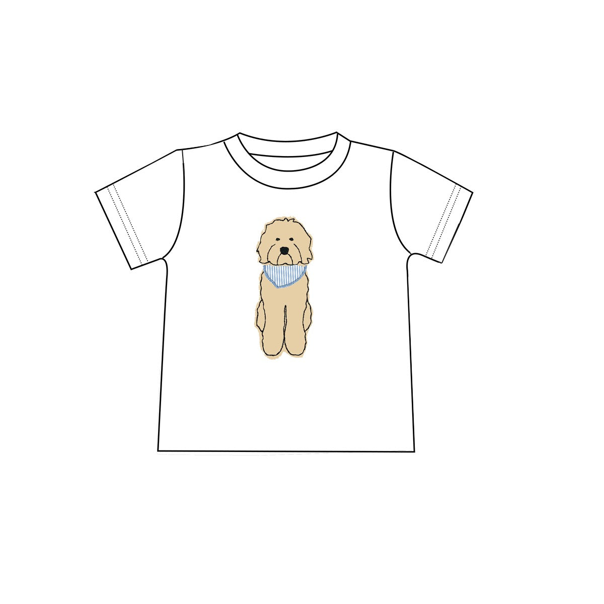 Boys Appliqué Golden Doodle Shirt