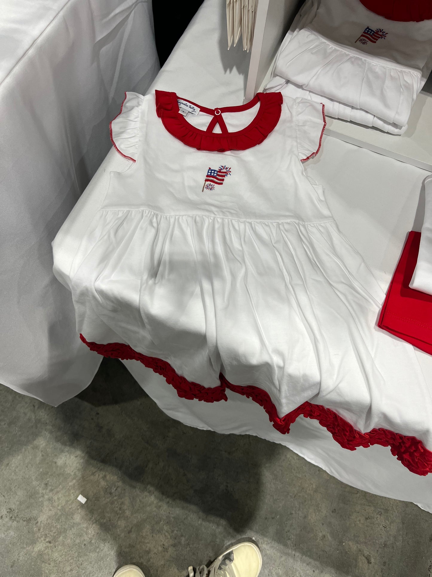 Magnolia Baby Red, White and Blue American Girl Flutter Dress