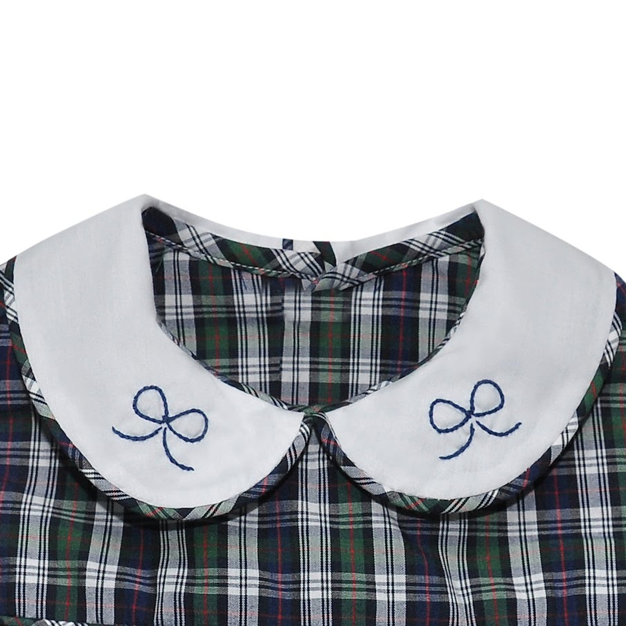 Girls Plaid Dress -Bows