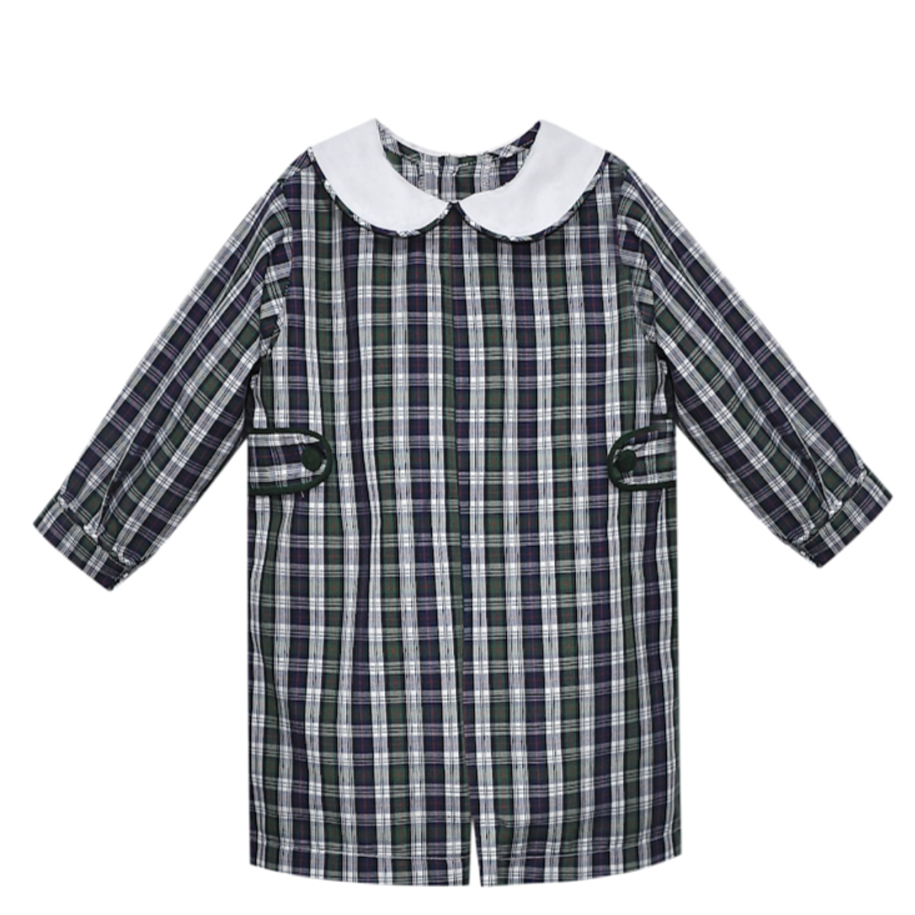 Boys Navy Plaid Romper