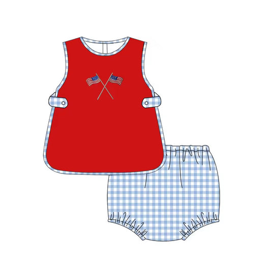 Boys Red, White and Blue Diaper Set