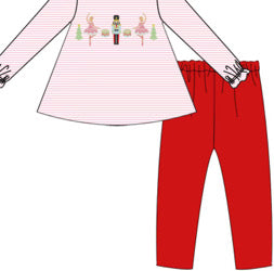 Preorder Girls Nutcracker Embroidery Longall