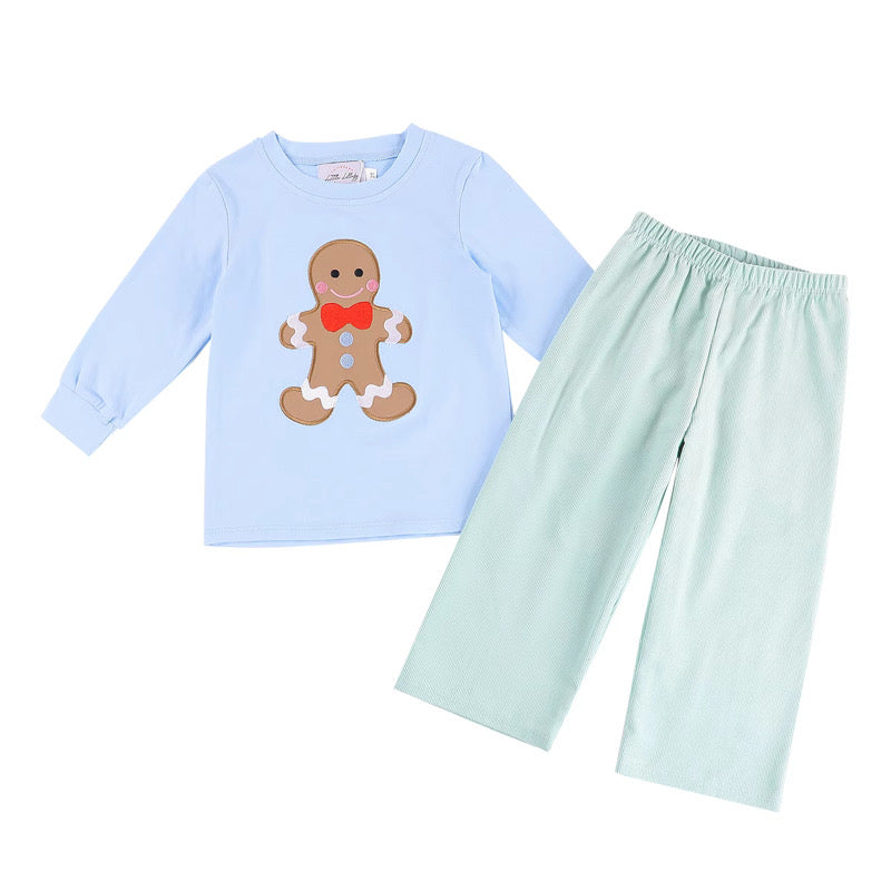 Boys Ginger Bread Man Pants Set