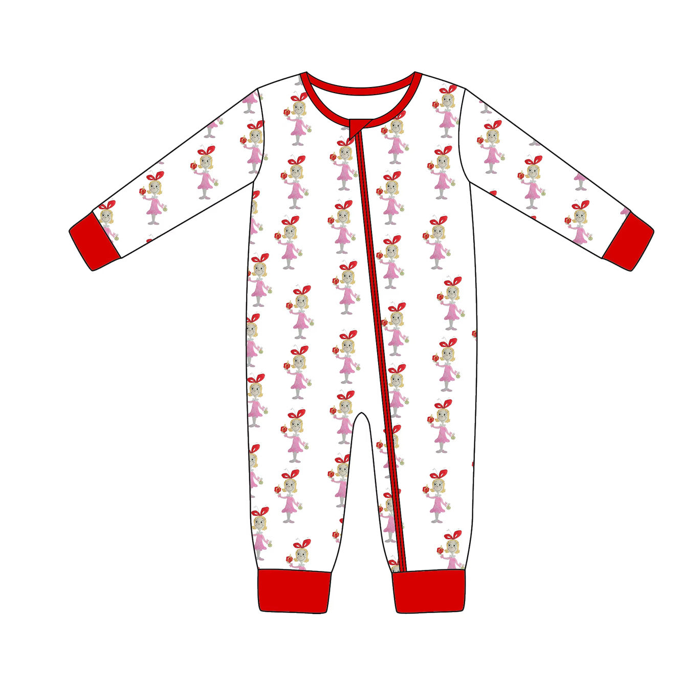 Preorder Cindy Lou Watercolor Zippy Pajamas