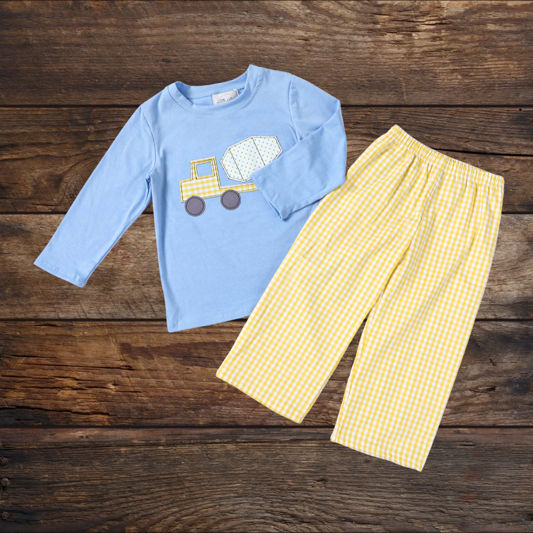 Boy’s Cement Mixer Pants Set