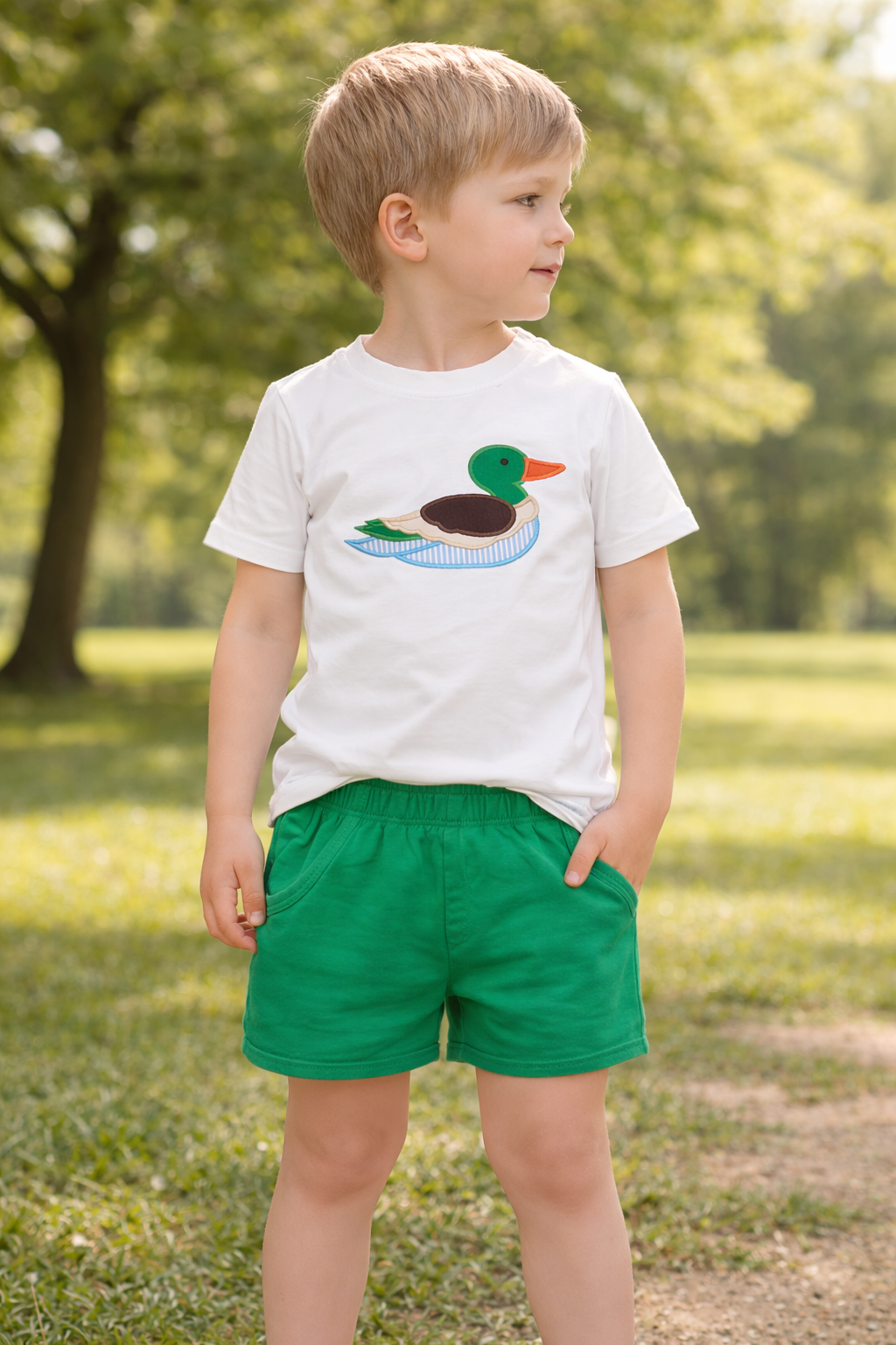 Boys Mallard Duck Short Set
