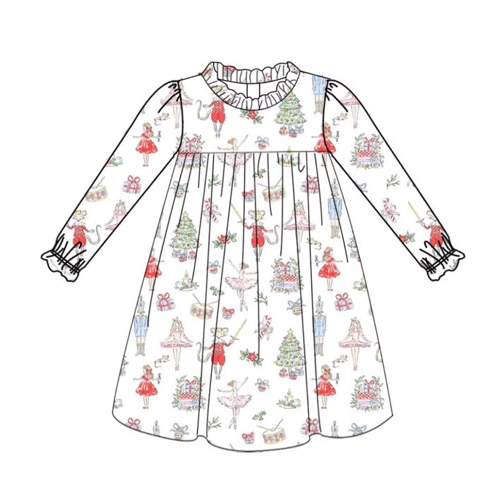 Girls Nutcracker Toile Dress