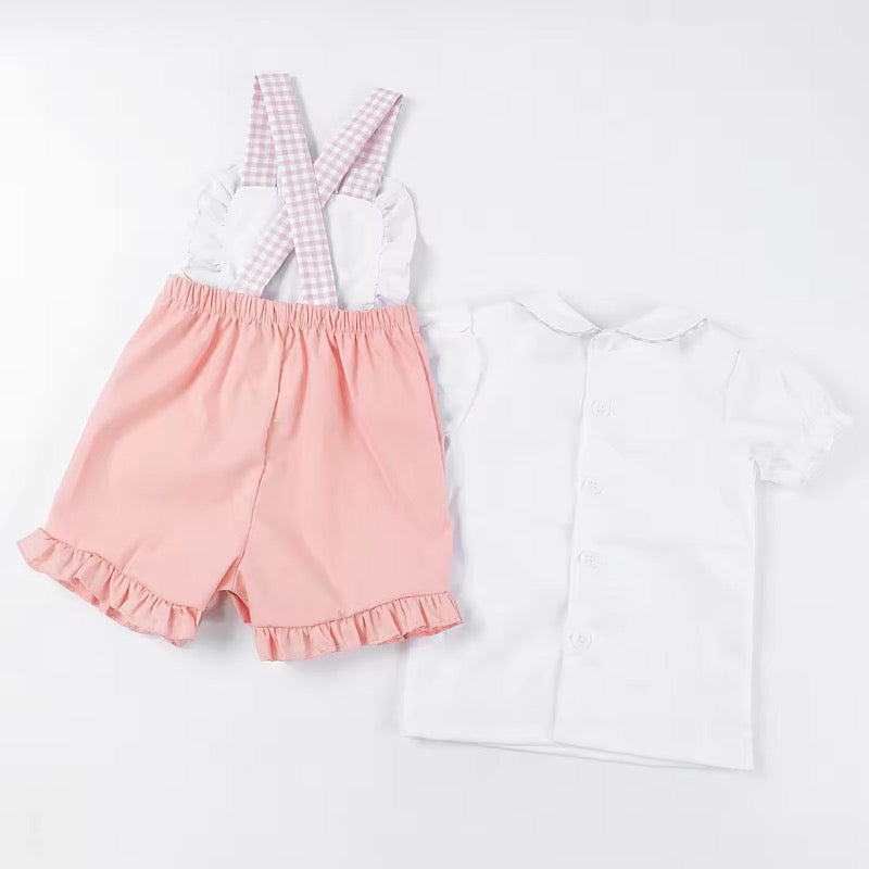 Girls Wagon Romper with Undershirt