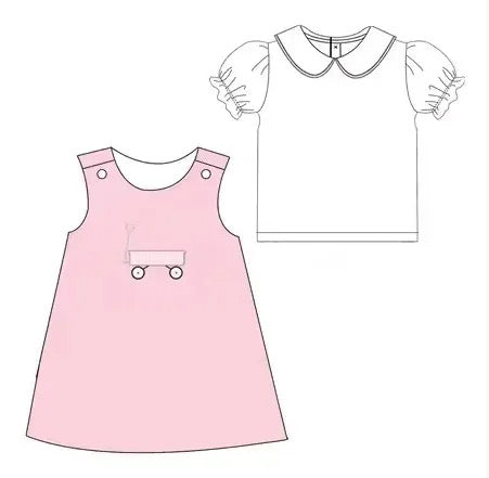 Girls Wagon Dress with Undershirt