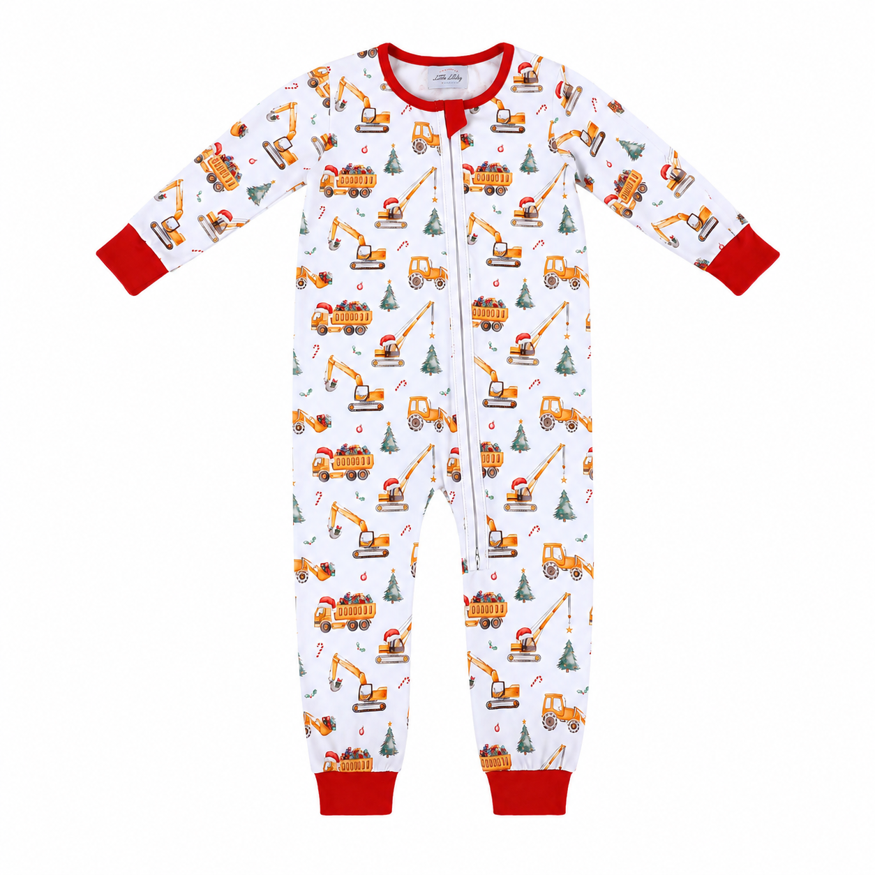 Boys Christmas Construction Zippy Pajamas