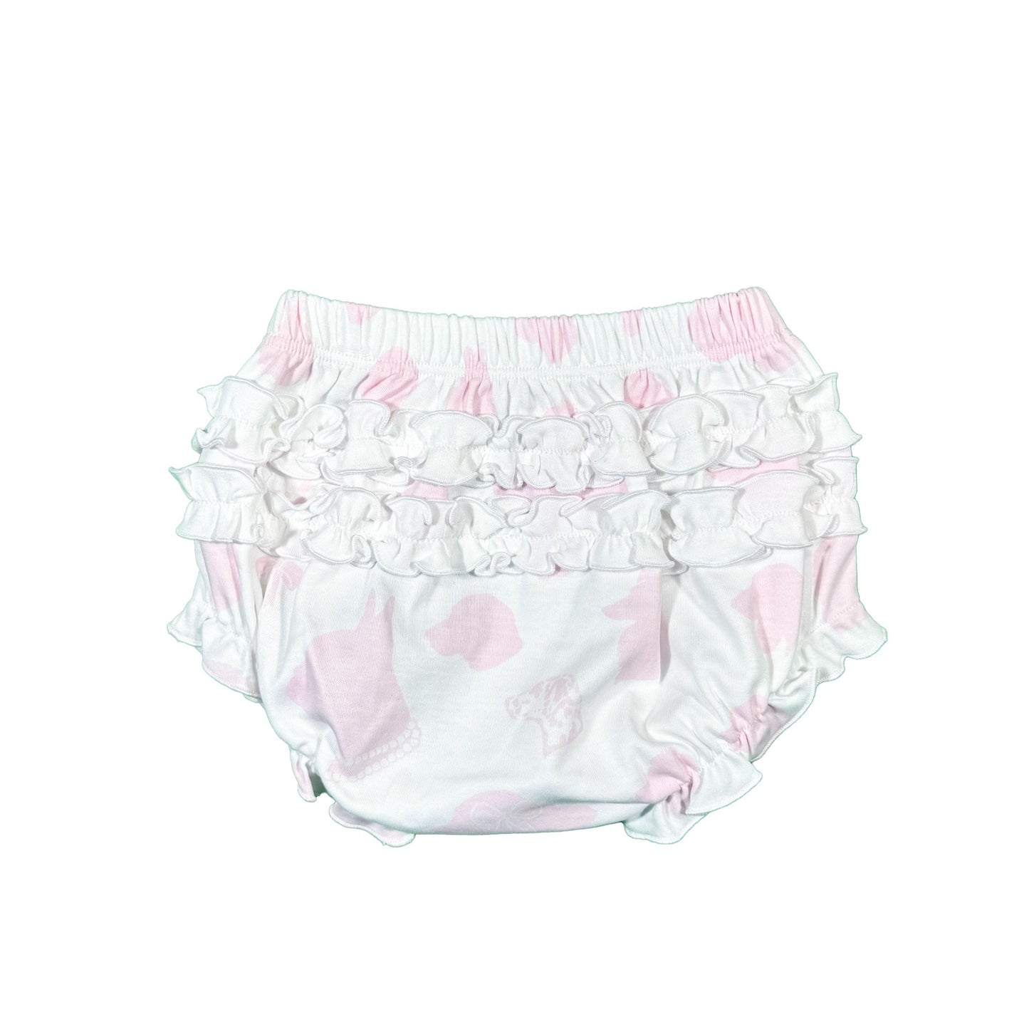 Heyward House Pima Cotton Pink Dogs Ruffle Dress and Bloomers Set