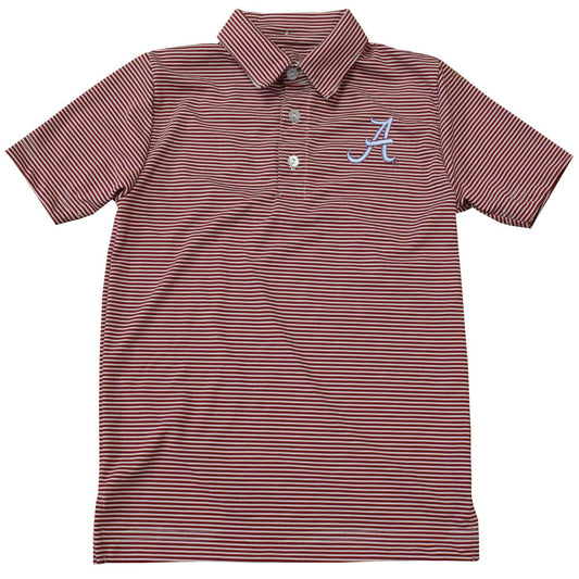 Alabama Crimson Tide Embroideredred Stripes Polo Shirt