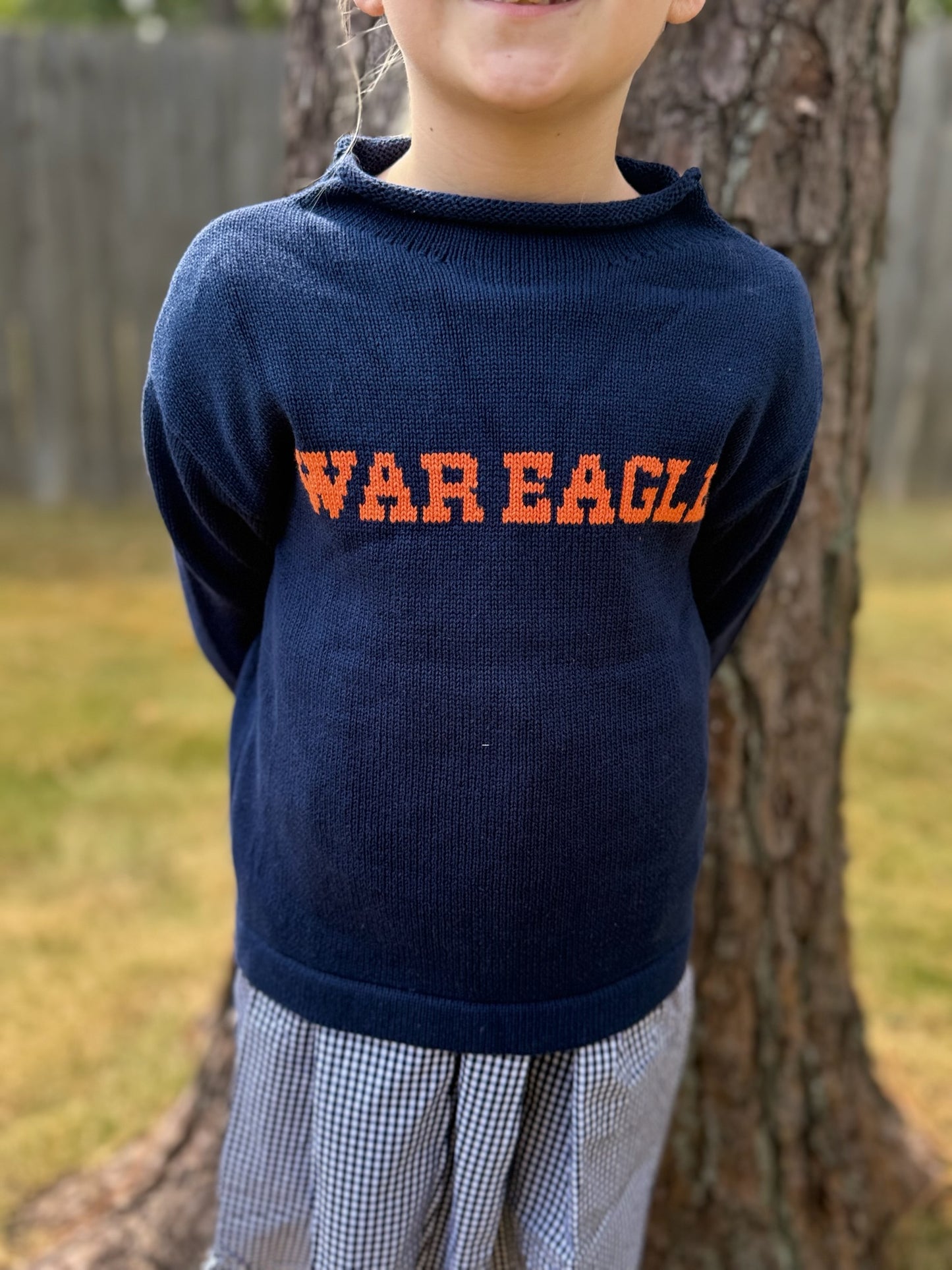 Orange and Blue Rollneck Sweater