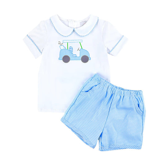 Boys Golf Cart Short Set