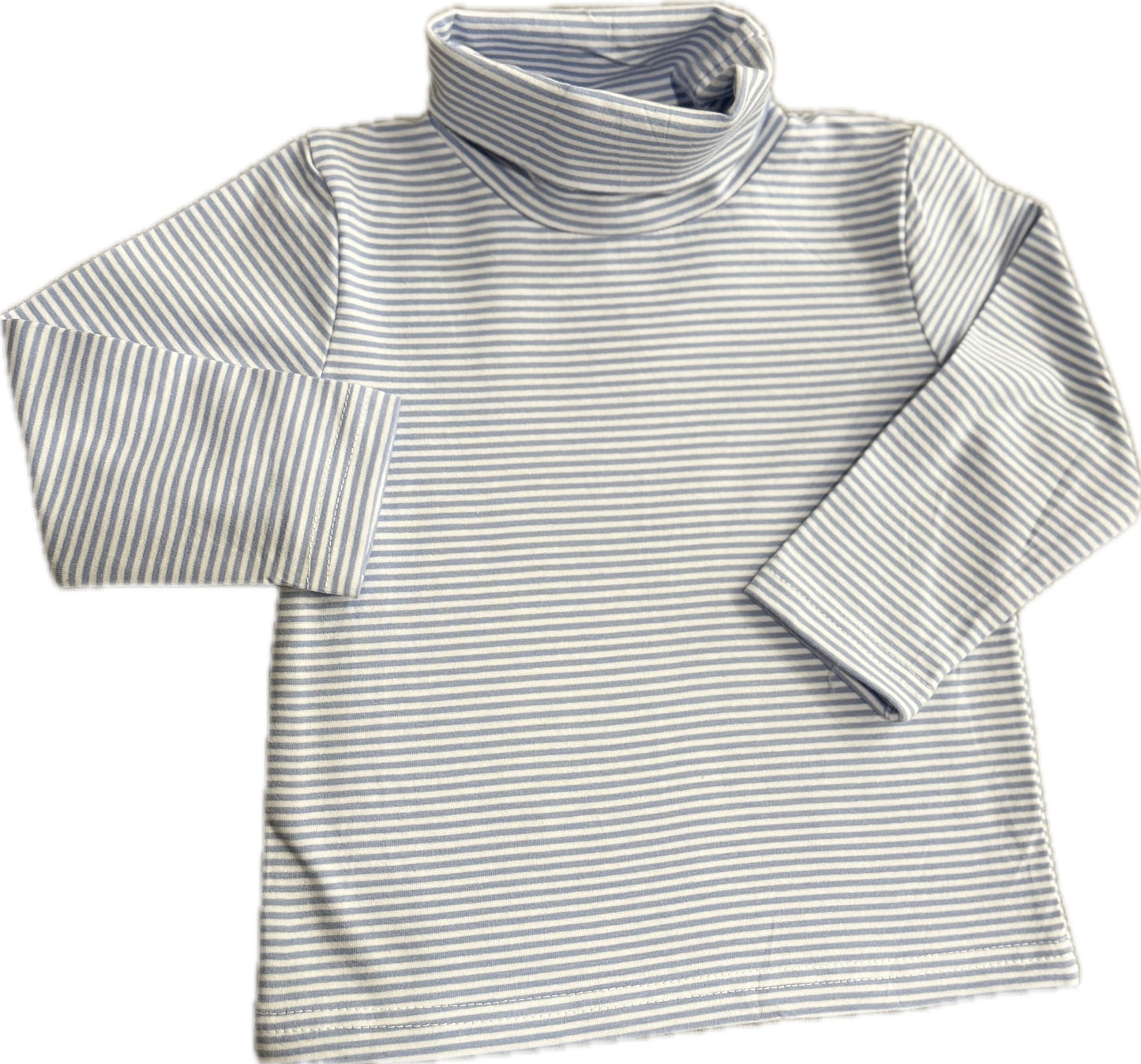 Blue and White Stripe Turtleneck