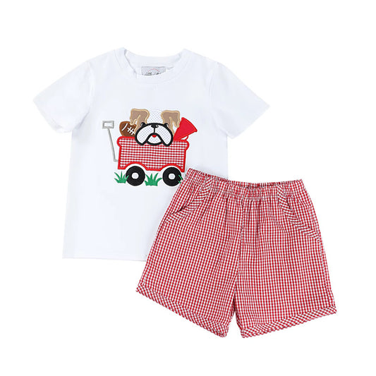 Boys Bulldog Football Short Set
