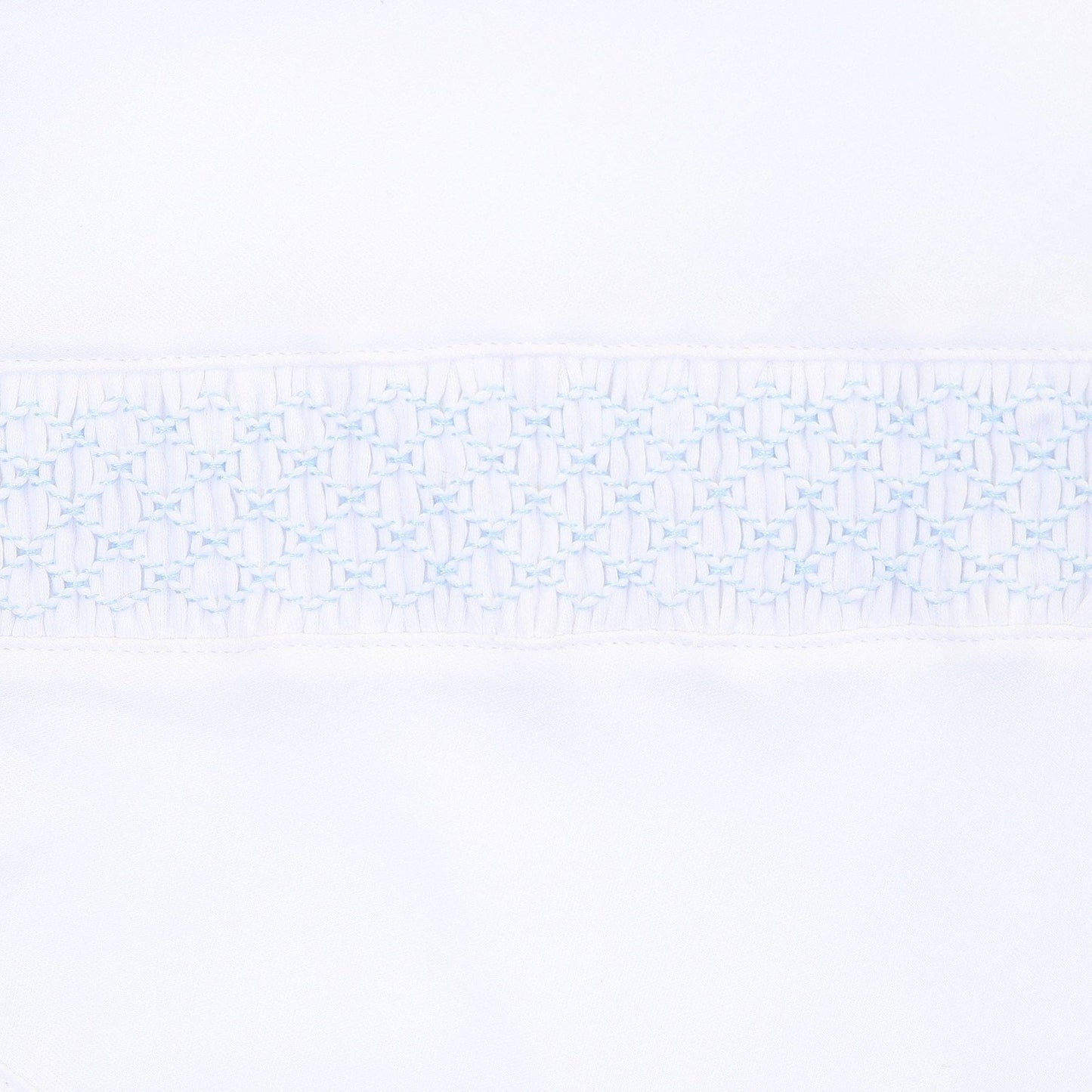 Solid Essentials White Blue Smocked Gown