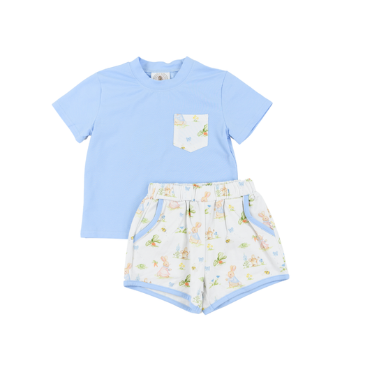 Easter Boys Play Pocket Short Set