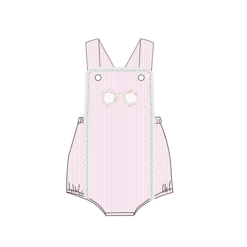 Girls Appliqué Sun Glasses Sun Suit