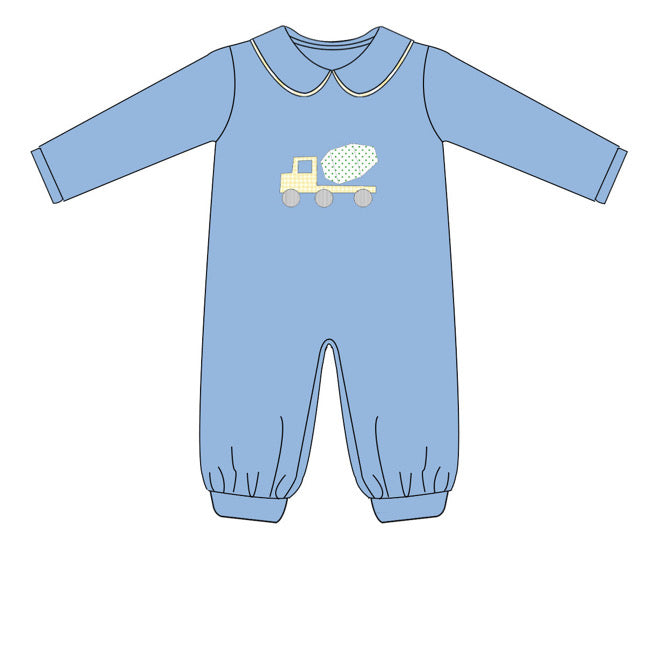 Boys Cement Mixer Applique Longall