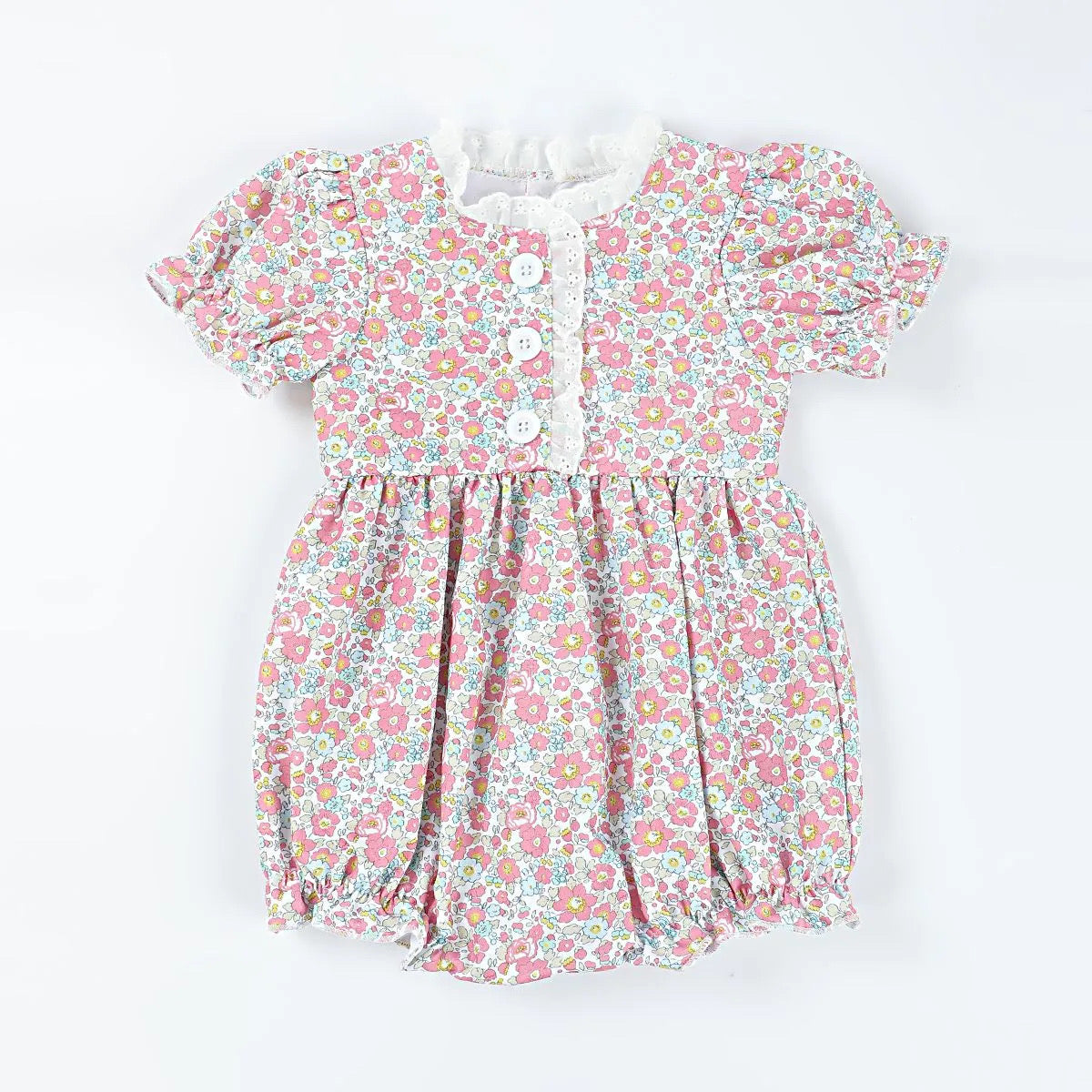 Girls Pink Floral Bubble