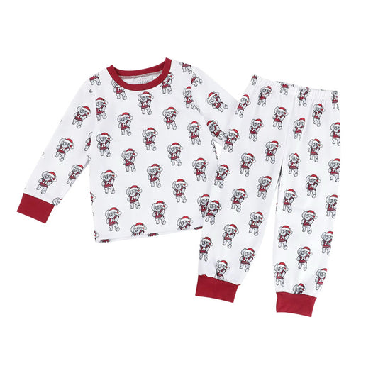 Boys Elephant Santa Hat Pajamas