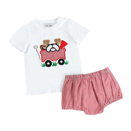 Boys Bulldog Football Diaper Set