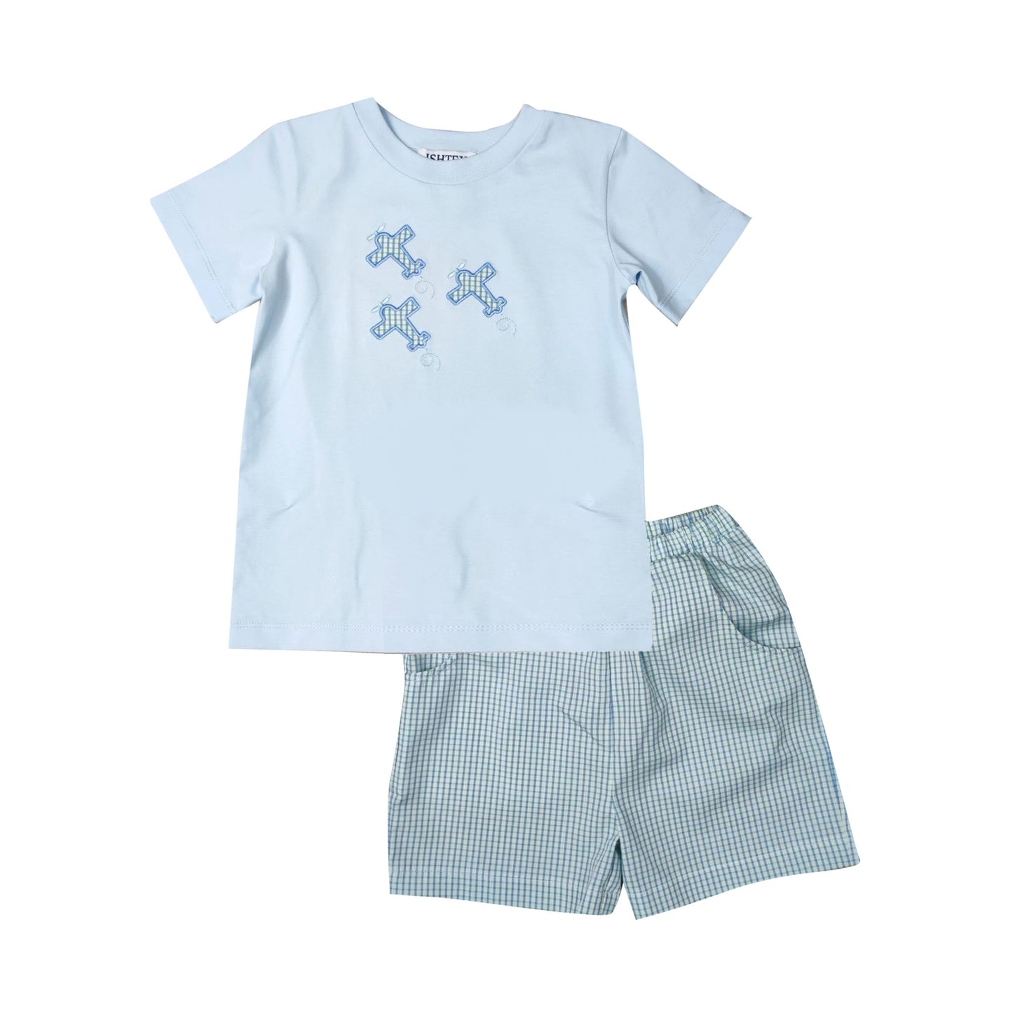 Boys Airplane Short Set