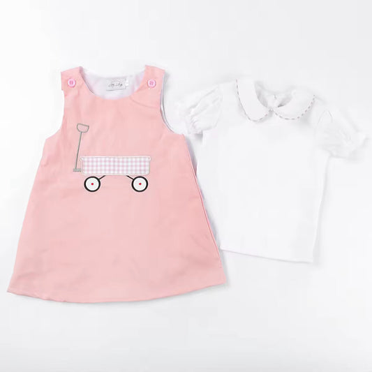 Girls Wagon Dress with Undershirt