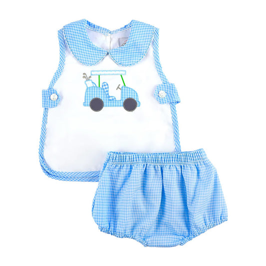 Boys Golf Cart Diaper Set