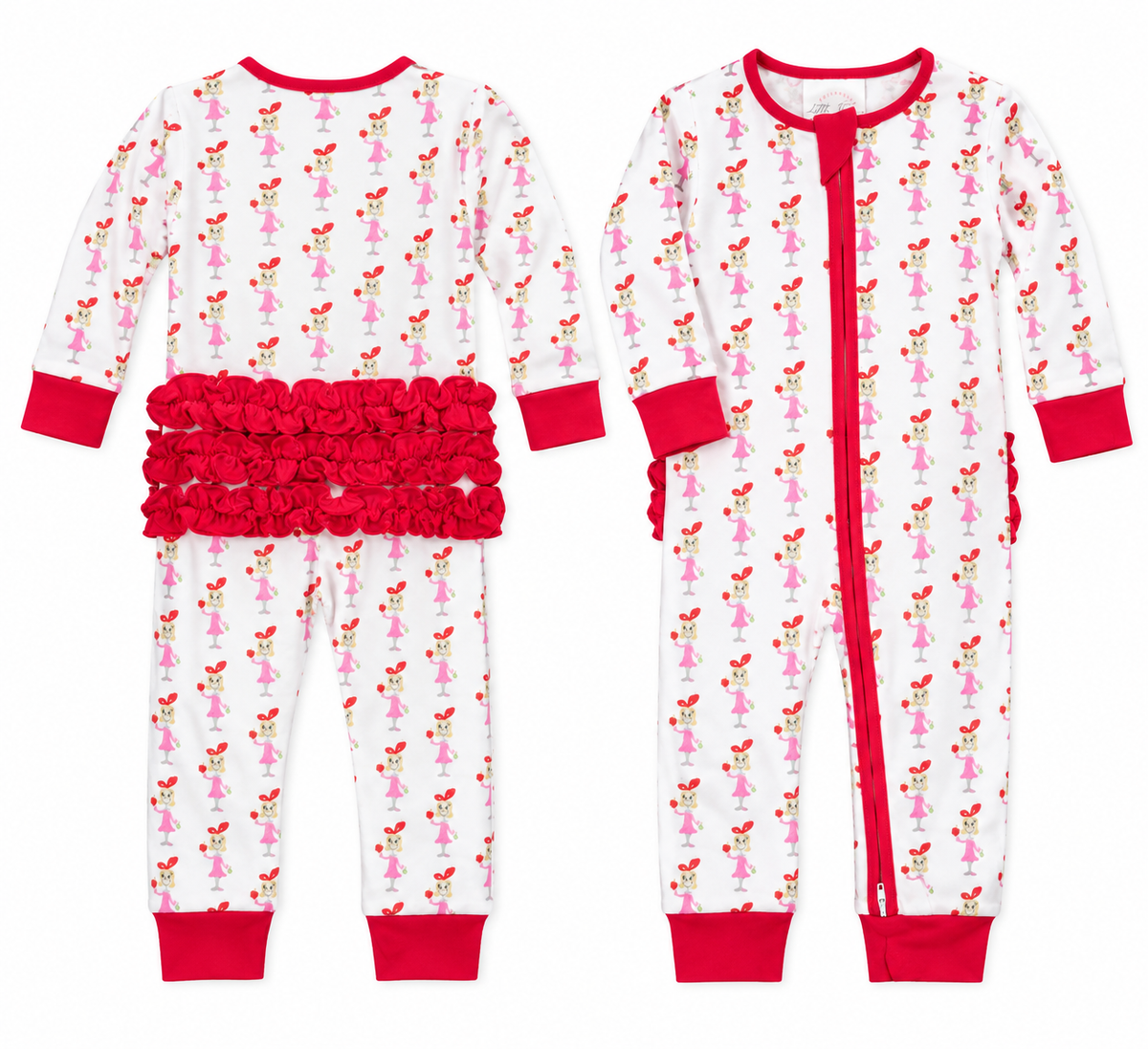 Cindy Lou Watercolor Zippy Pajamas