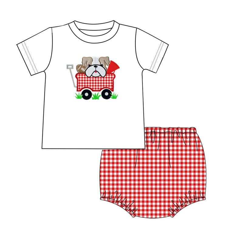Boys Bulldog Football Diaper Set