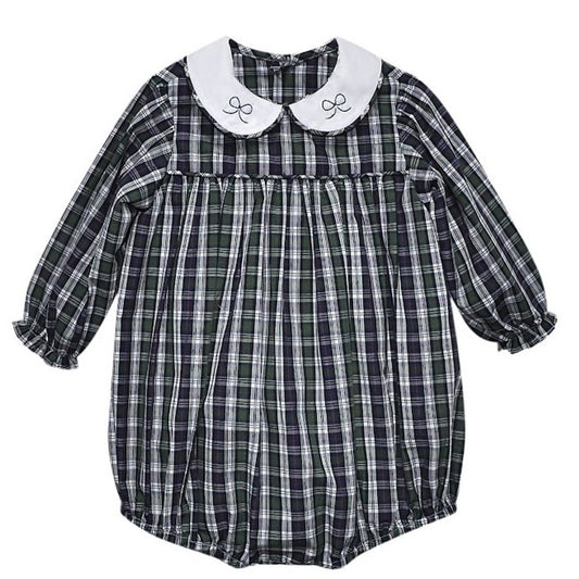 Girls Plaid Bubble - Bow