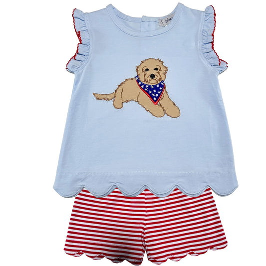 Golden Doodle Girl’s Short Set