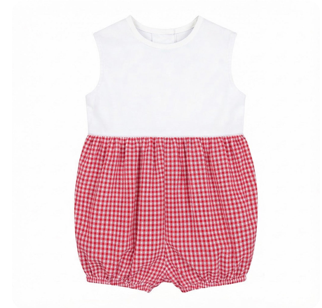 Boys Red Gingham Bubble