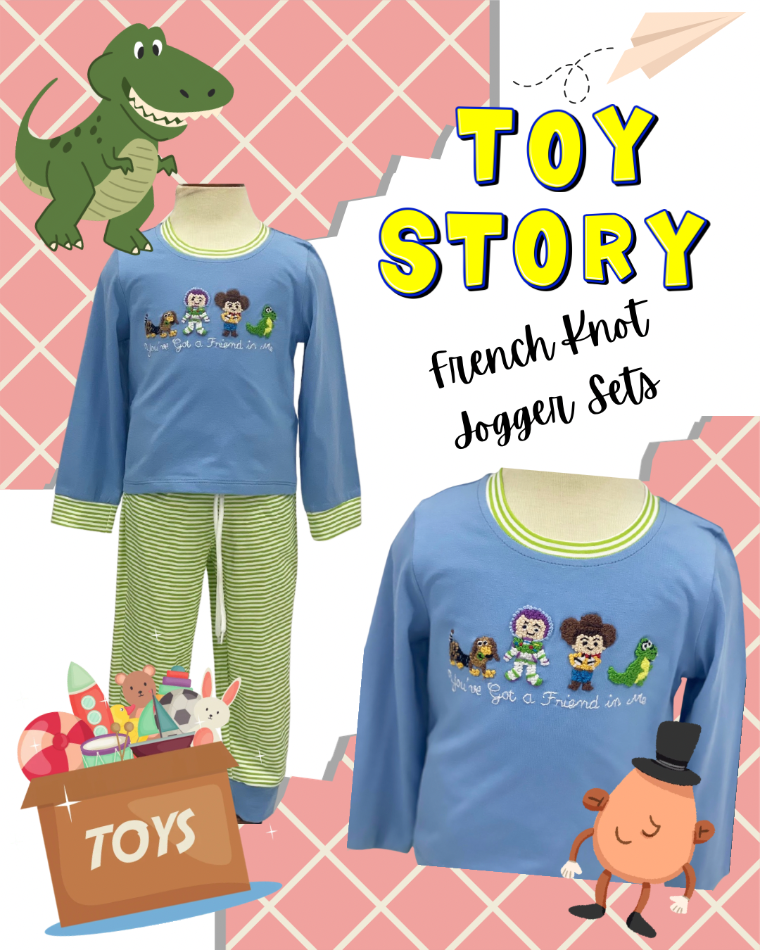 Boys Character French Knot Jogger Set Preorder