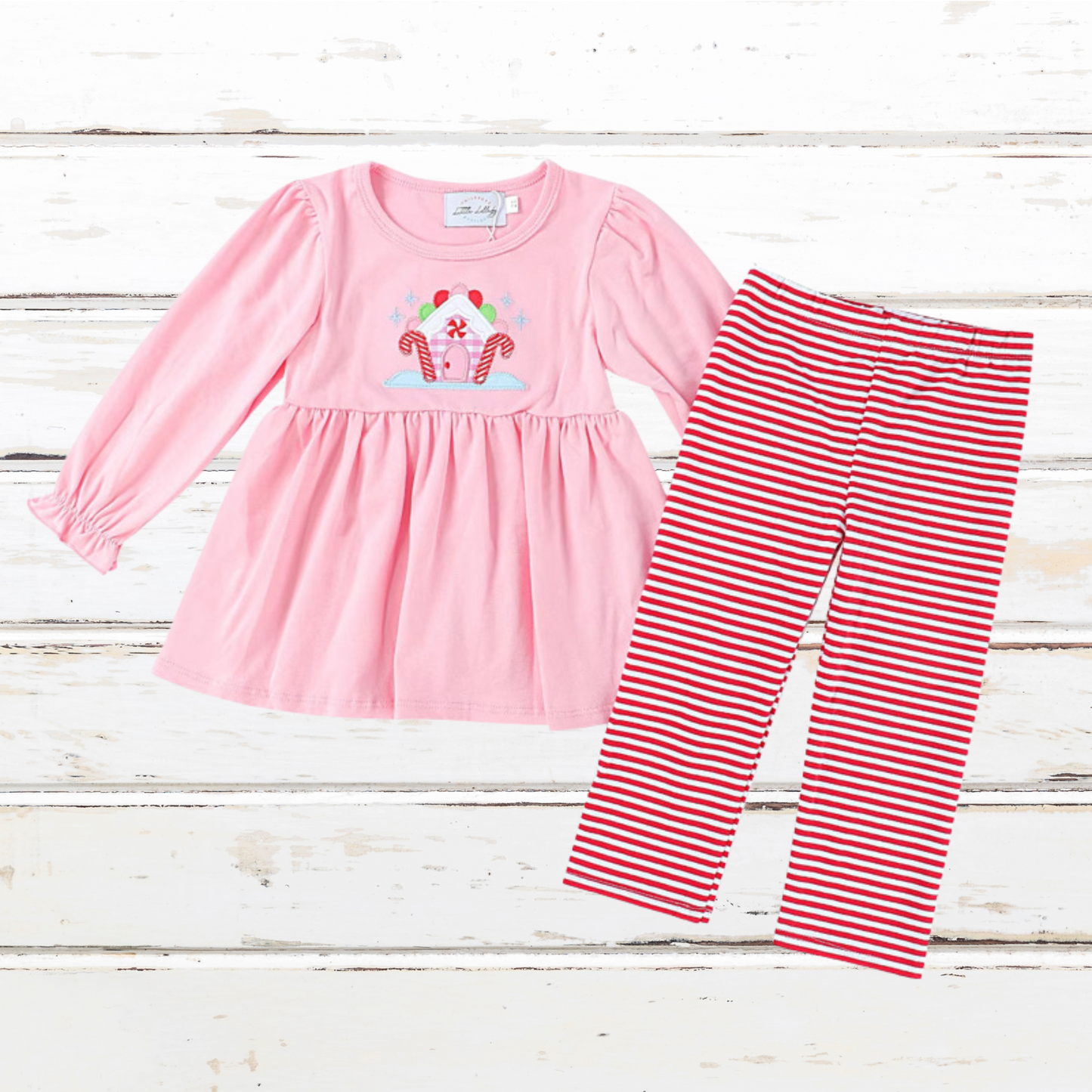 Girls Gingerbread House Pants Set