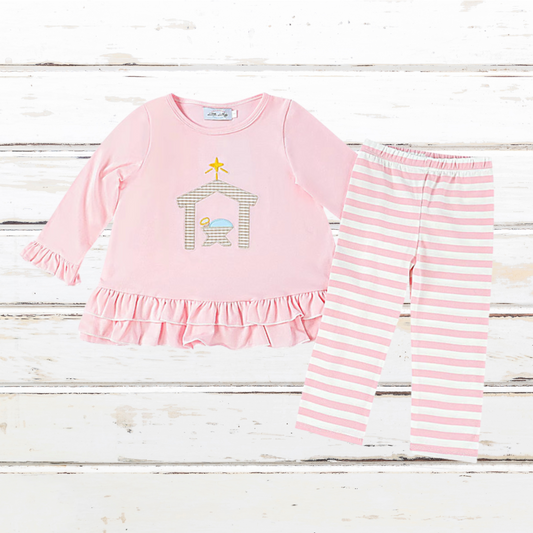 Girls Nativity Pants Set