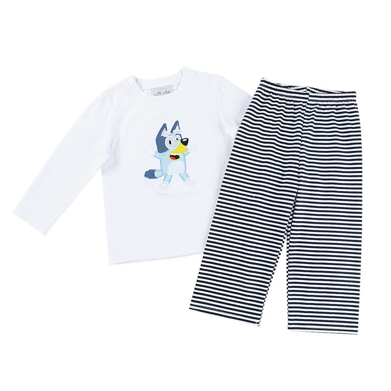 Boys Bluey Applique Pants Set