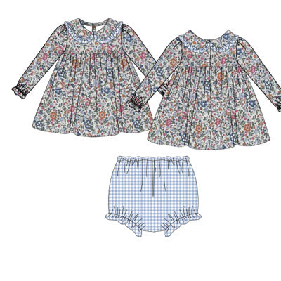 Preorder Girls Floral Diaper Set
