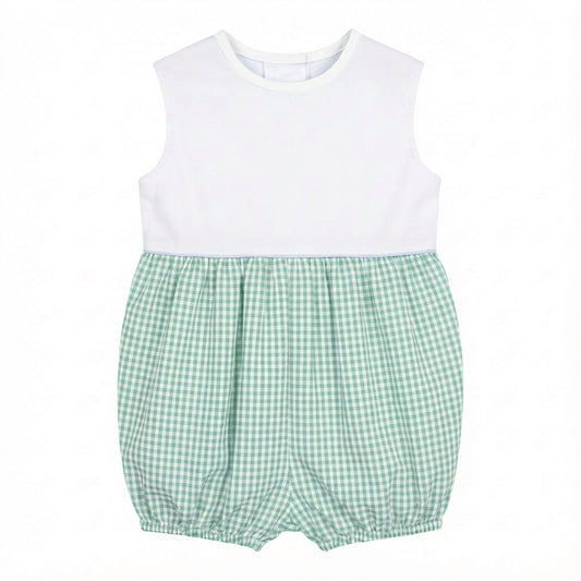 Boys Green Gingham Bubble