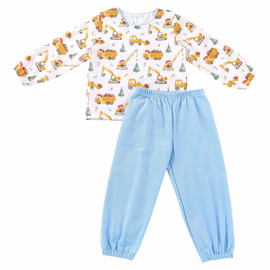 Boys Construction Corduroy Pants Set