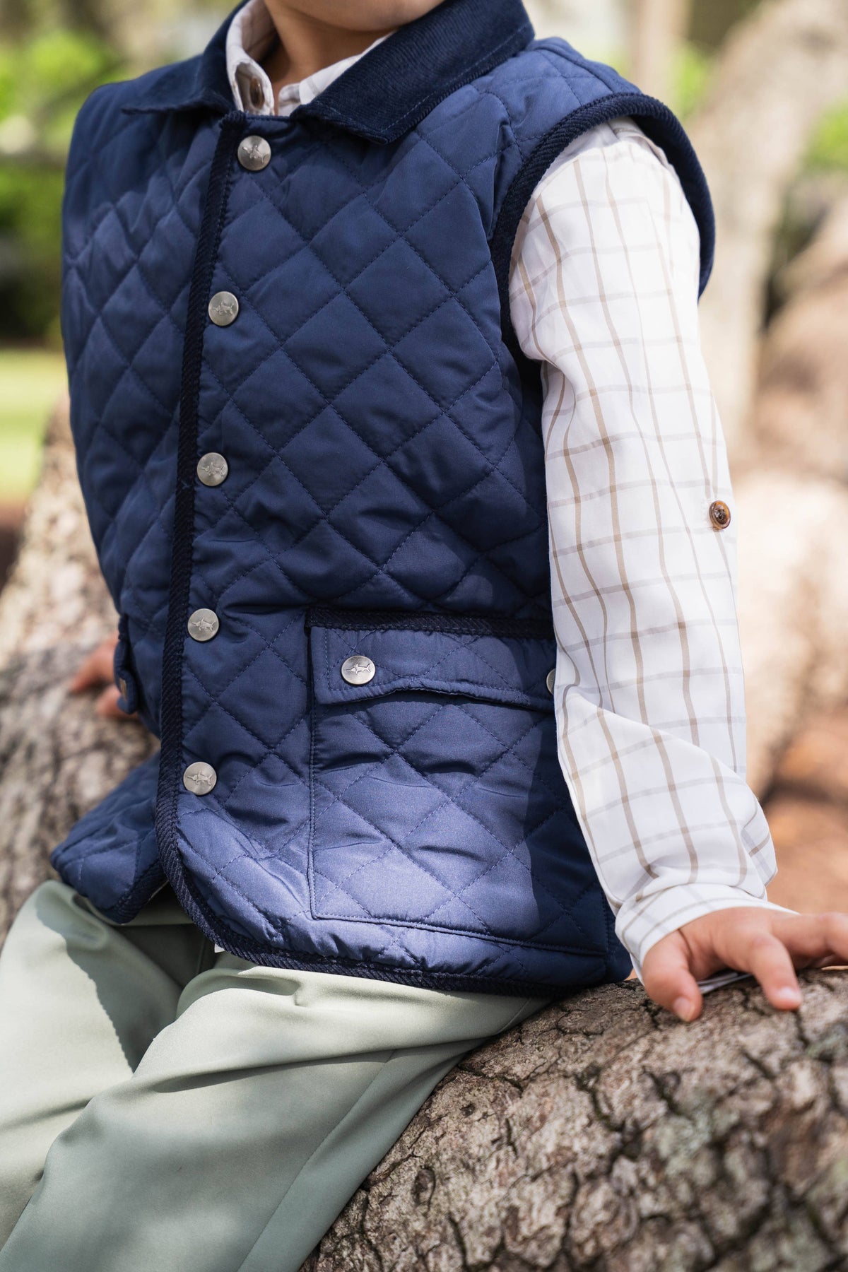 Derby Vest - Navy