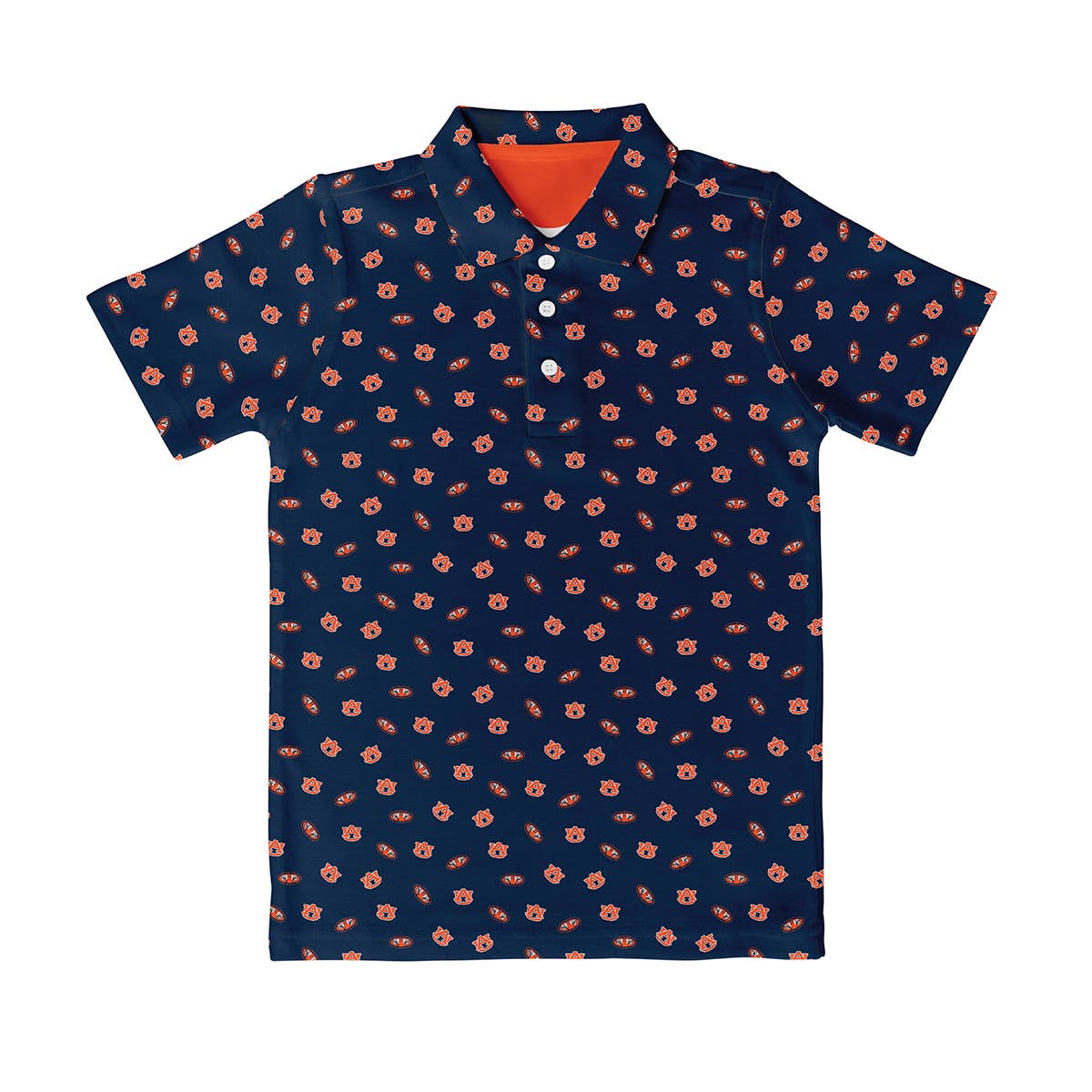 Auburn University Tigers Repeat Logo Short Sleeve Polo